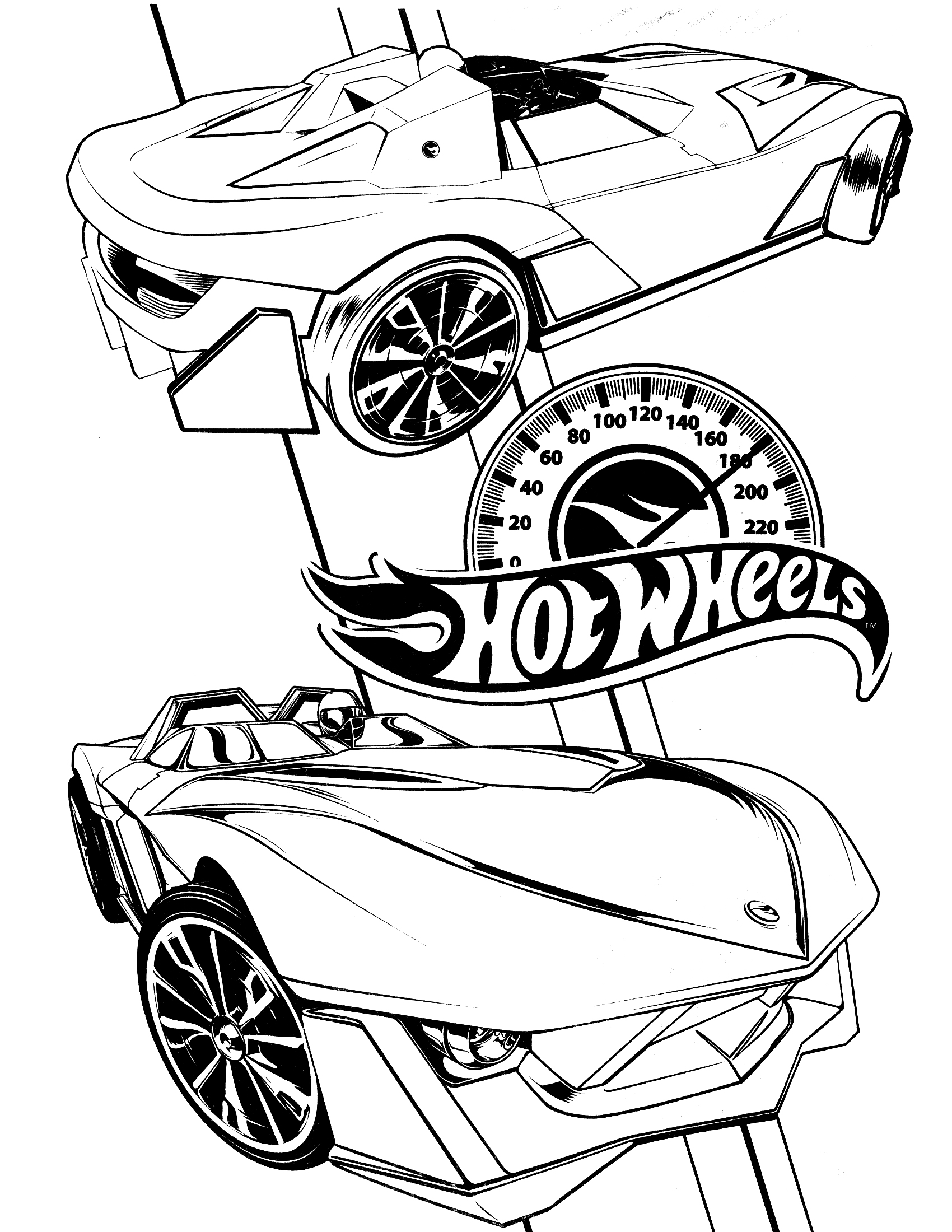 140+ Hot Wheels Coloring Pages 10