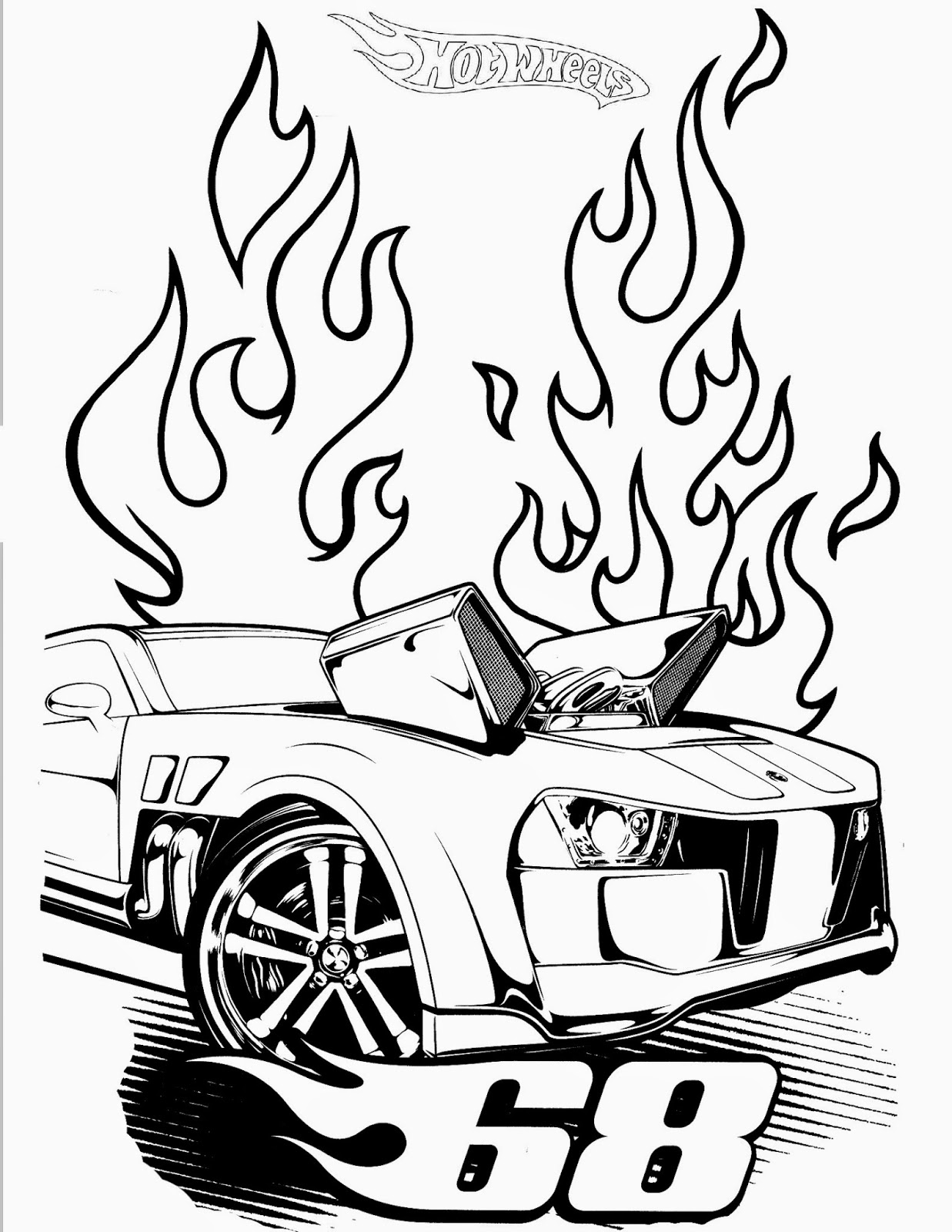 140+ Hot Wheels Coloring Pages 17