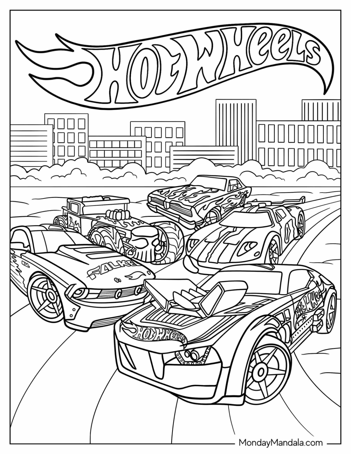 140+ Hot Wheels Coloring Pages 18