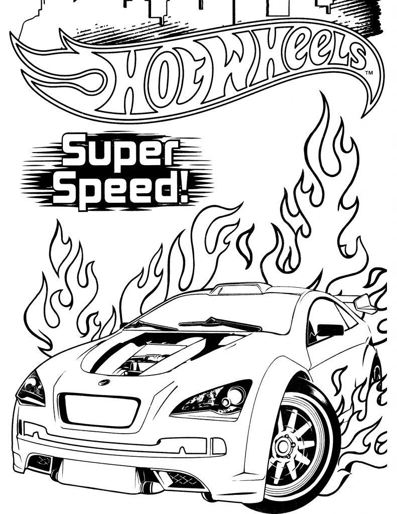 140+ Hot Wheels Coloring Pages 26