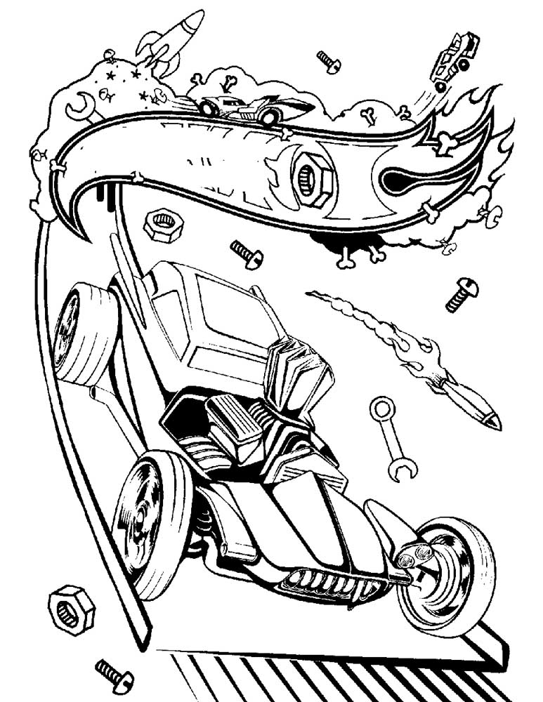 140+ Hot Wheels Coloring Pages 28