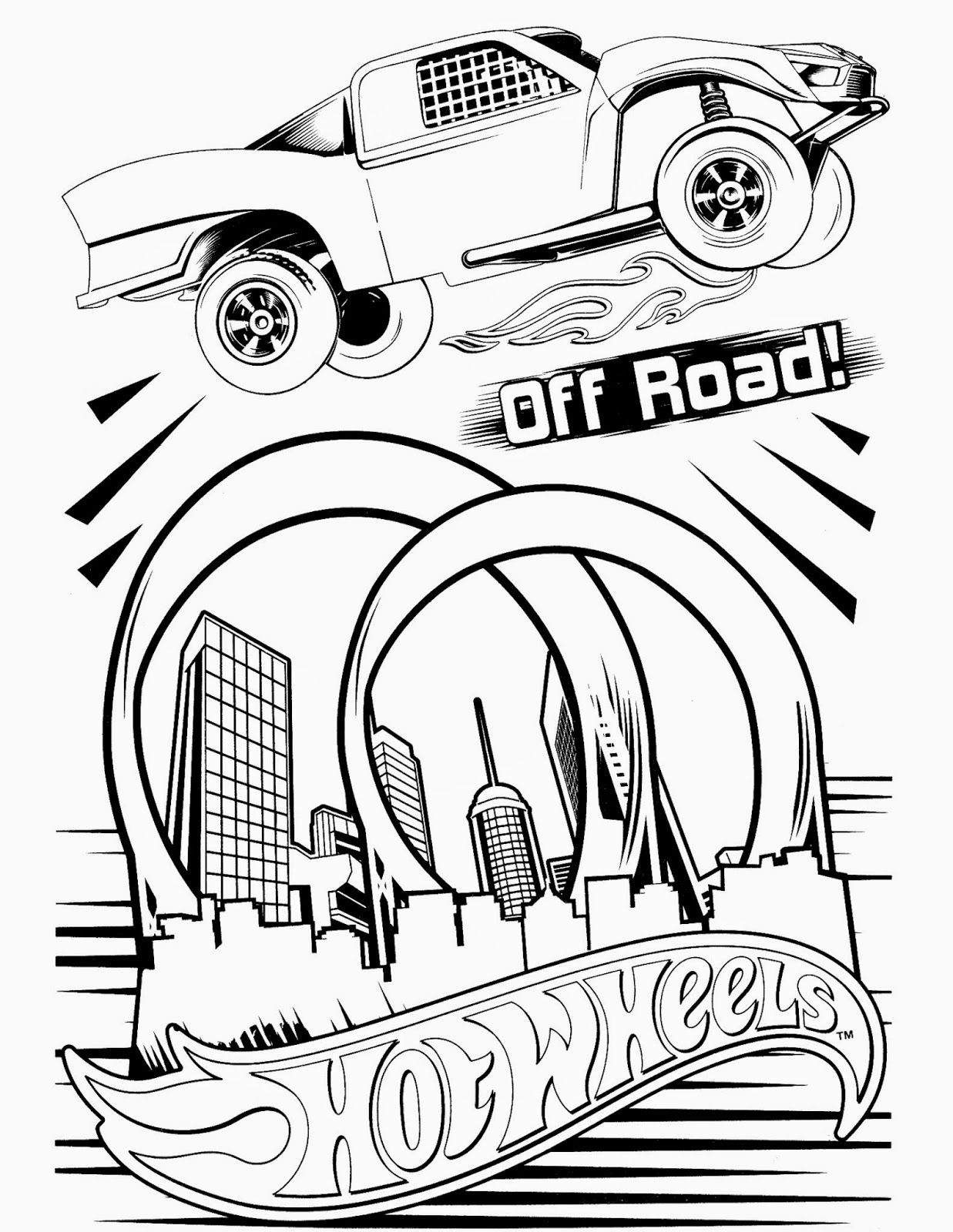 140+ Hot Wheels Coloring Pages 44