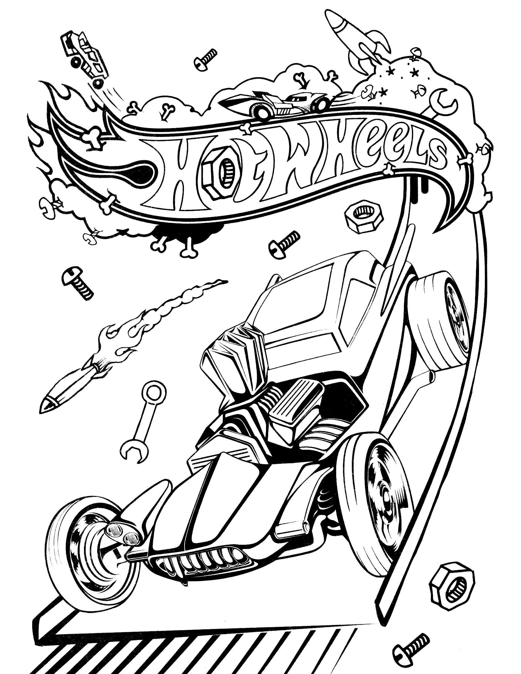 140+ Hot Wheels Coloring Pages 6