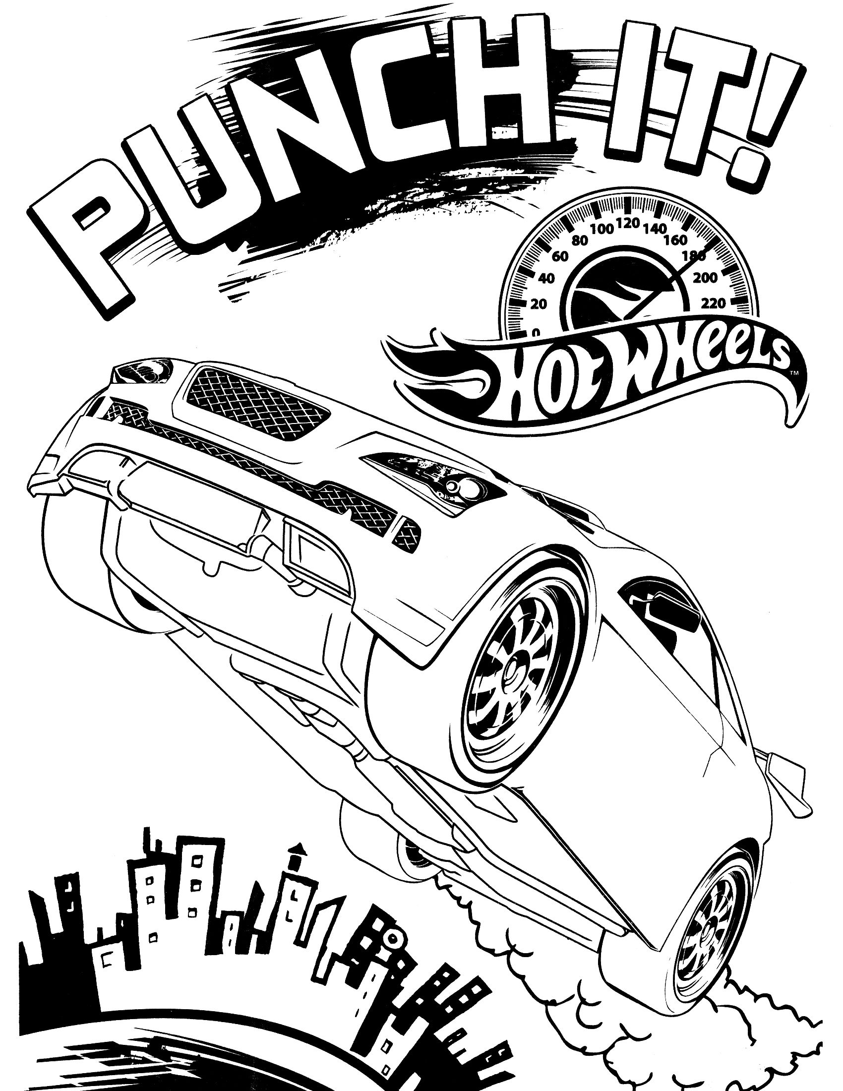 140+ Hot Wheels Coloring Pages 7