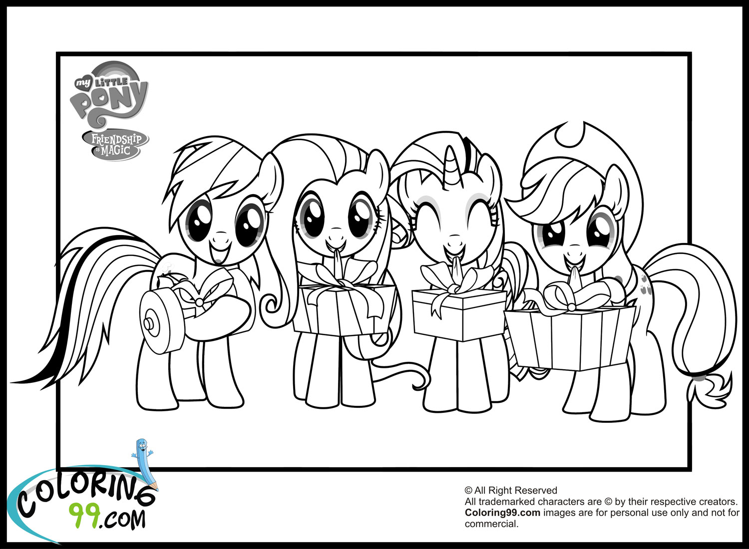 165+ My Little Pony Coloring Pages: Magical Friends 107