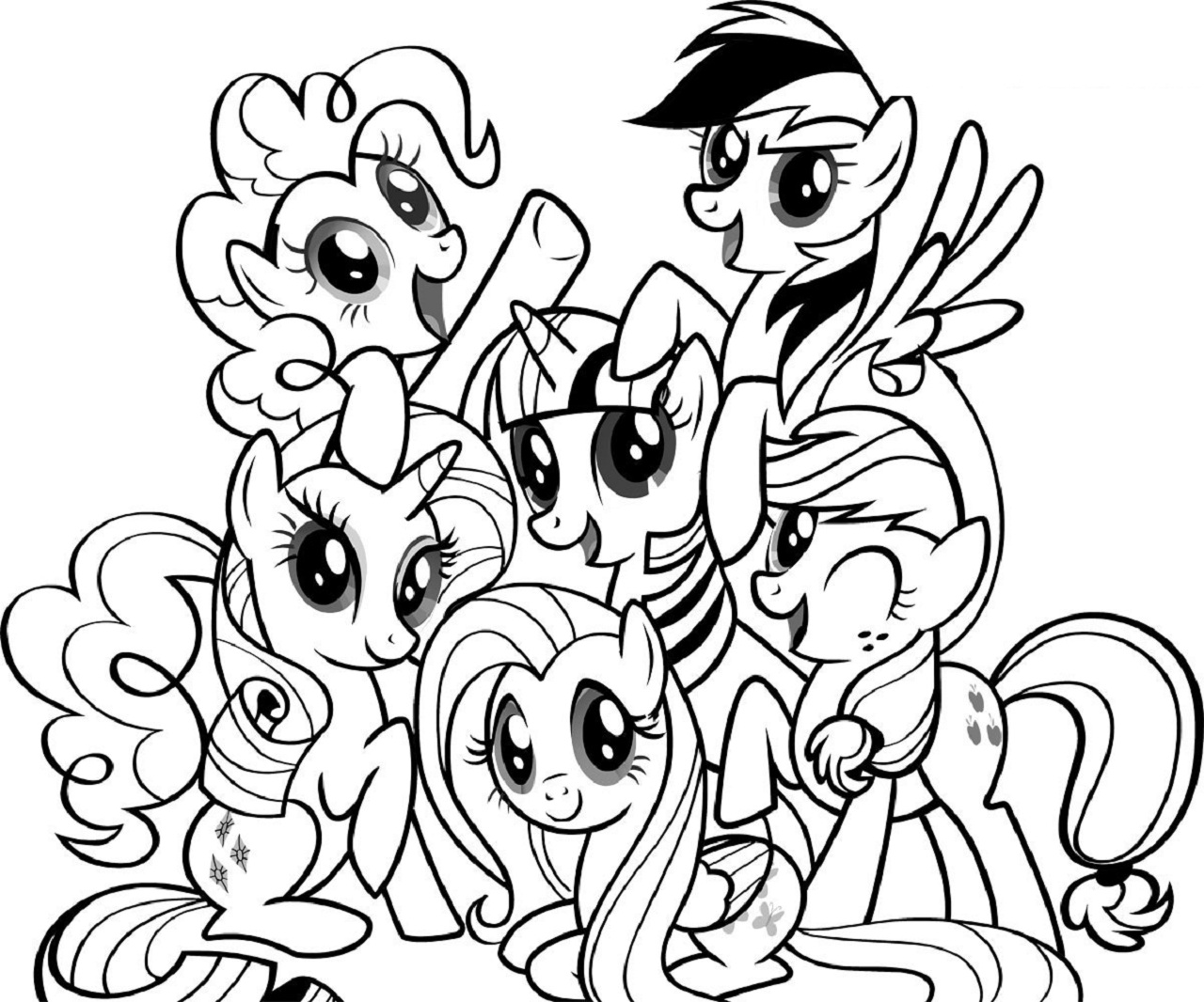 165+ My Little Pony Coloring Pages: Magical Friends 125