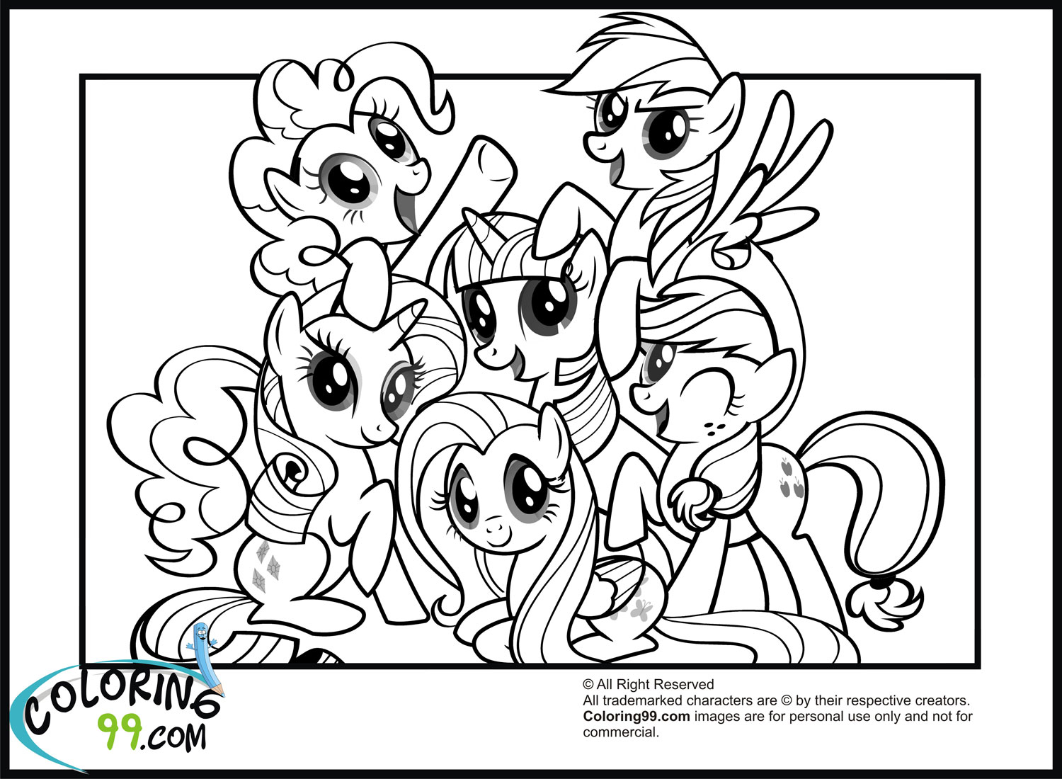 165+ My Little Pony Coloring Pages: Magical Friends 62