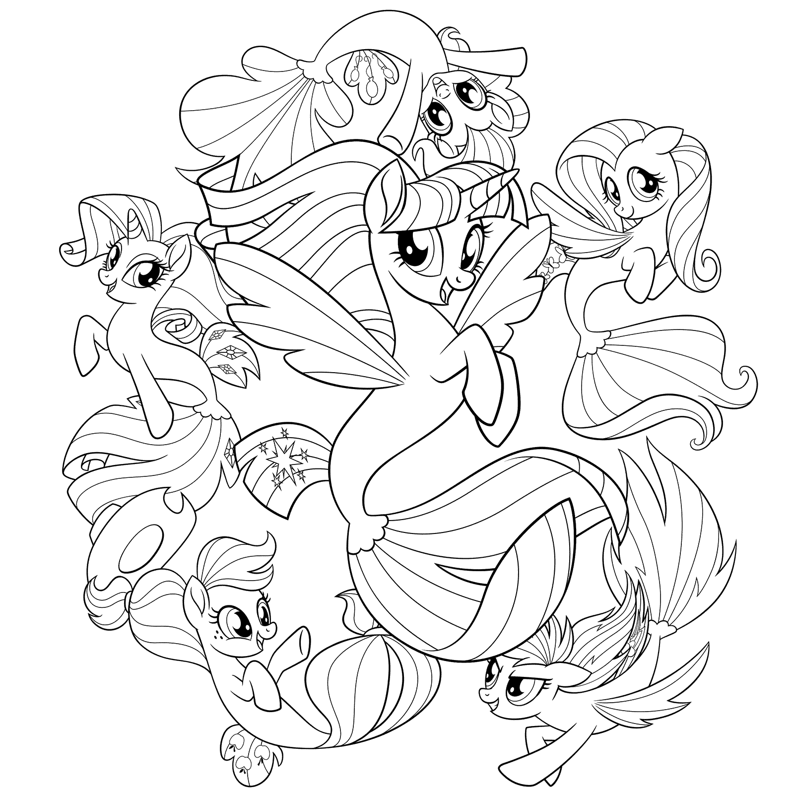 165+ My Little Pony Coloring Pages: Magical Friends 88