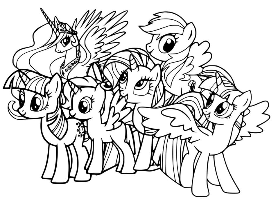 165+ My Little Pony Coloring Pages: Magical Friends 99