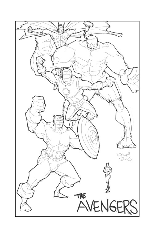 170+ Coloring Pages of Avengers: Assemble Your Crayons for Action 109