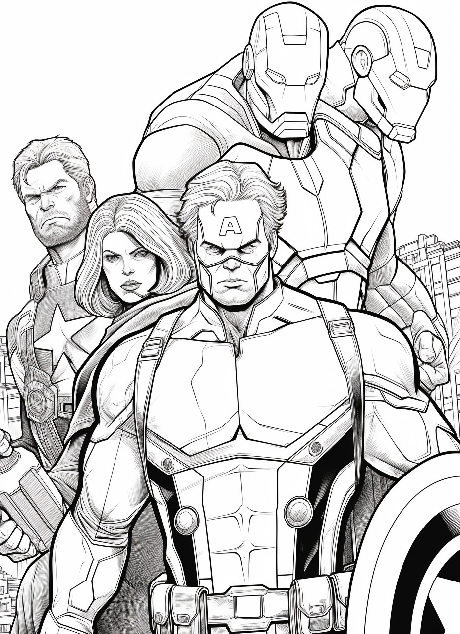 170+ Coloring Pages of Avengers: Assemble Your Crayons for Action 13