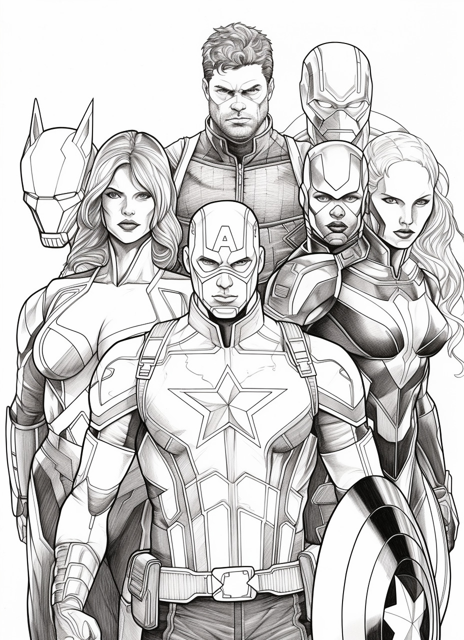 170+ Coloring Pages of Avengers: Assemble Your Crayons for Action 14