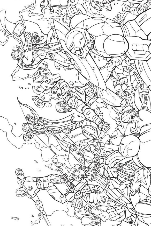 170+ Coloring Pages of Avengers: Assemble Your Crayons for Action 68