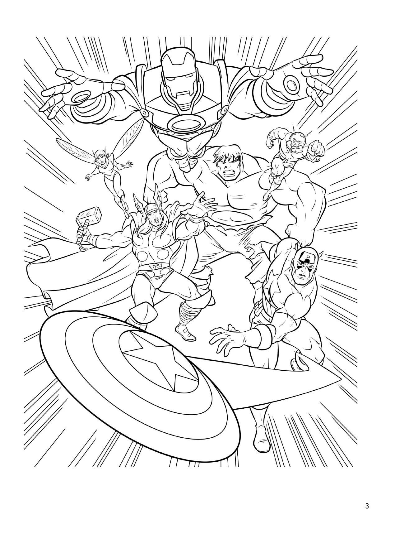 170+ Coloring Pages of Avengers: Assemble Your Crayons for Action 7