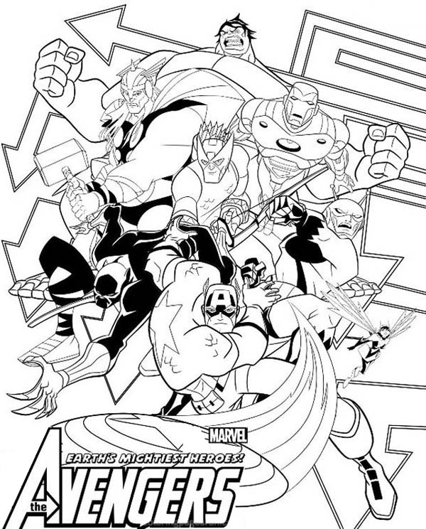 170+ Coloring Pages of Avengers: Assemble Your Crayons for Action 94