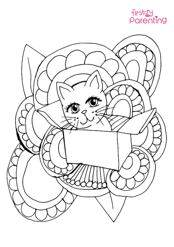 170+ Cute Cat Coloring Pages 102