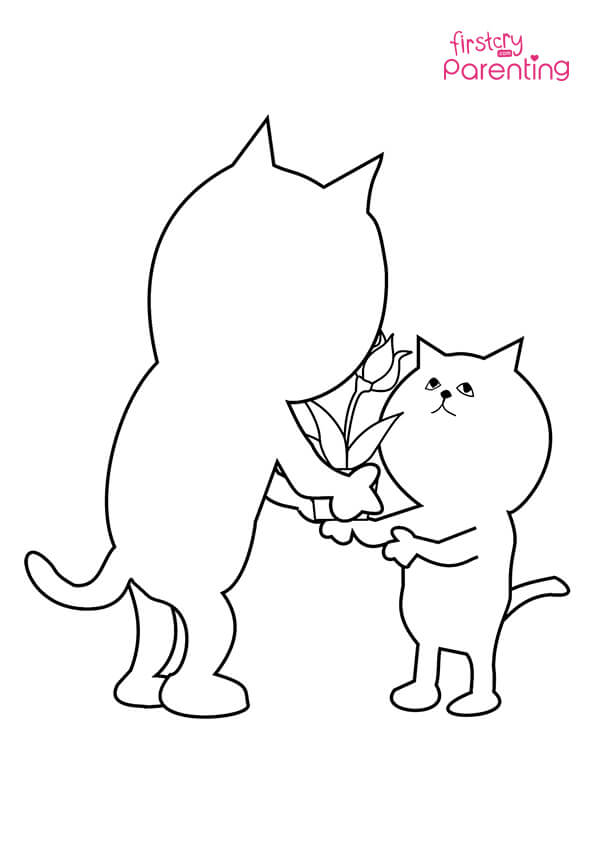 170+ Cute Cat Coloring Pages 103