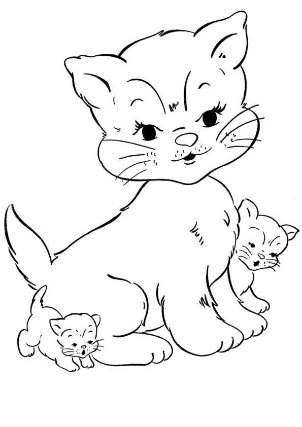 170+ Cute Cat Coloring Pages 104