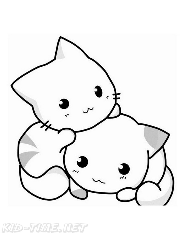 170+ Cute Cat Coloring Pages 109