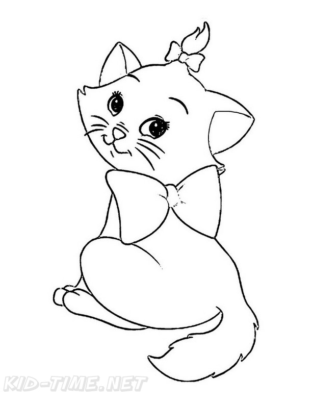 170+ Cute Cat Coloring Pages 110