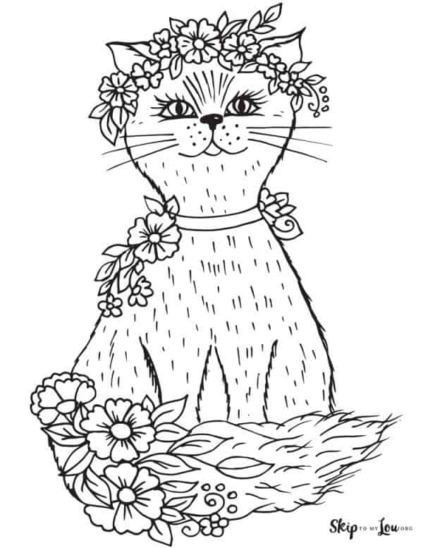 170+ Cute Cat Coloring Pages 114