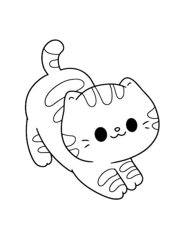 170+ Cute Cat Coloring Pages 115