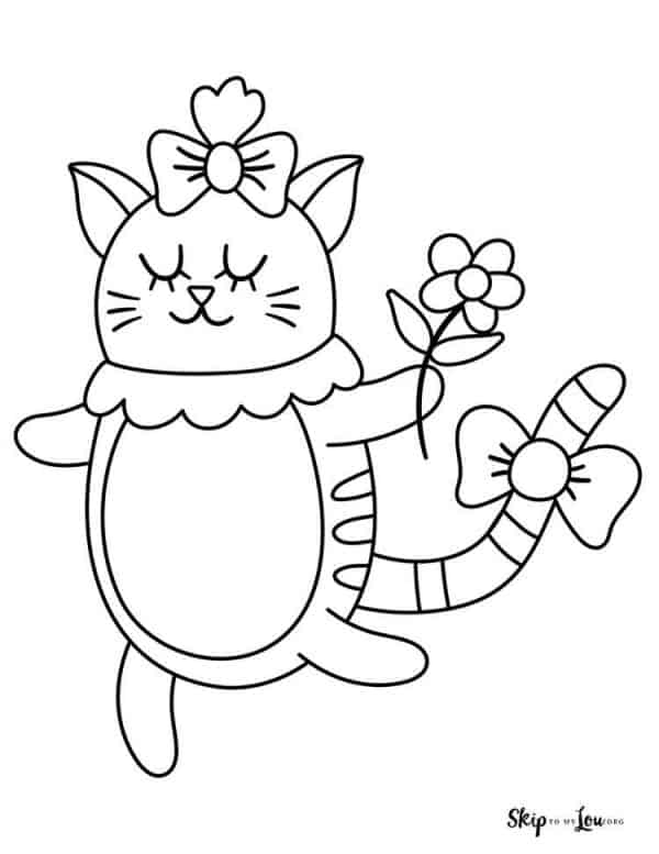 170+ Cute Cat Coloring Pages 117