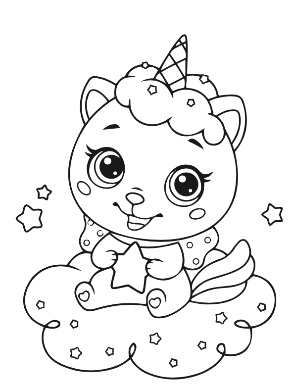 170+ Cute Cat Coloring Pages 119