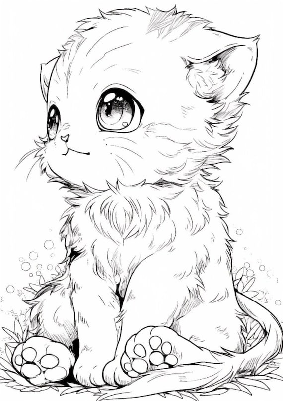 170+ Cute Cat Coloring Pages 120