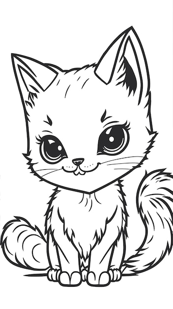 170+ Cute Cat Coloring Pages 147