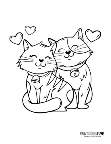 170+ Cute Cat Coloring Pages 154