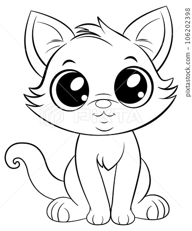 170+ Cute Cat Coloring Pages 158