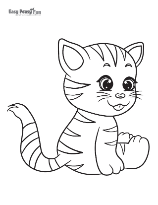 170+ Cute Cat Coloring Pages 160