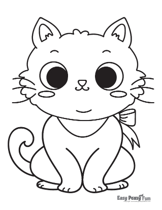 170+ Cute Cat Coloring Pages 162