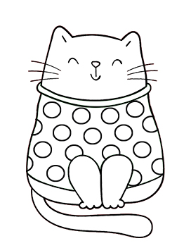 170+ Cute Cat Coloring Pages 167