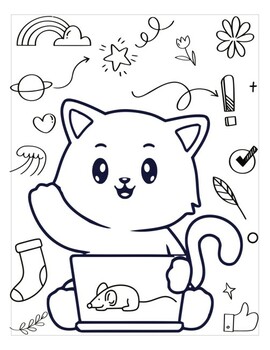 170+ Cute Cat Coloring Pages 173