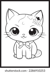 170+ Cute Cat Coloring Pages 177