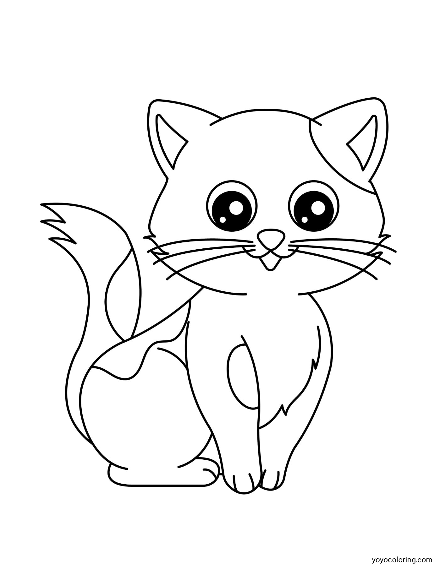 170+ Cute Cat Coloring Pages 24