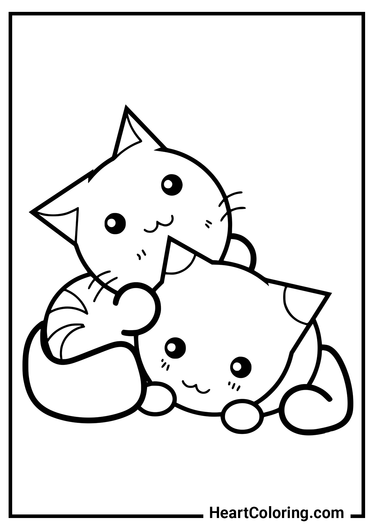 170+ Cute Cat Coloring Pages 26