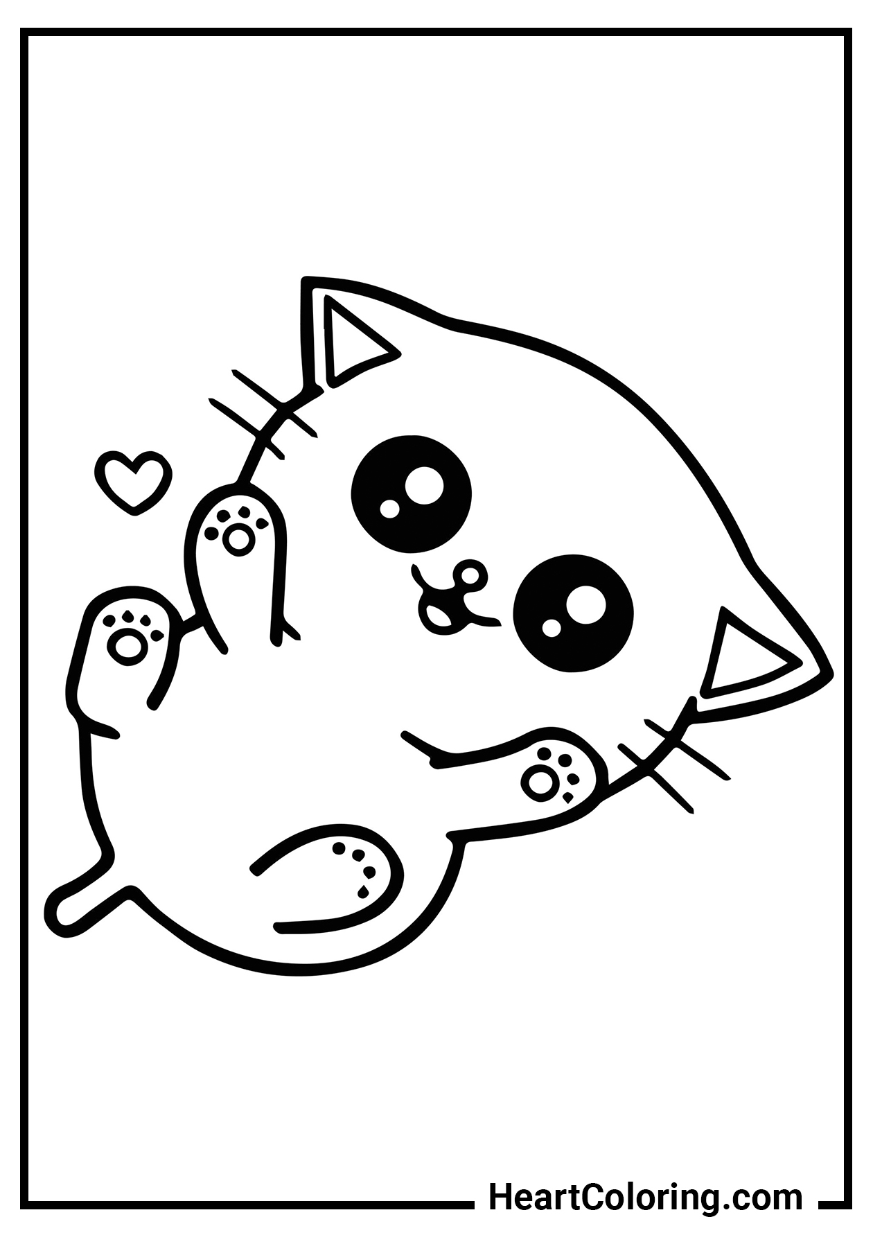 170+ Cute Cat Coloring Pages 27