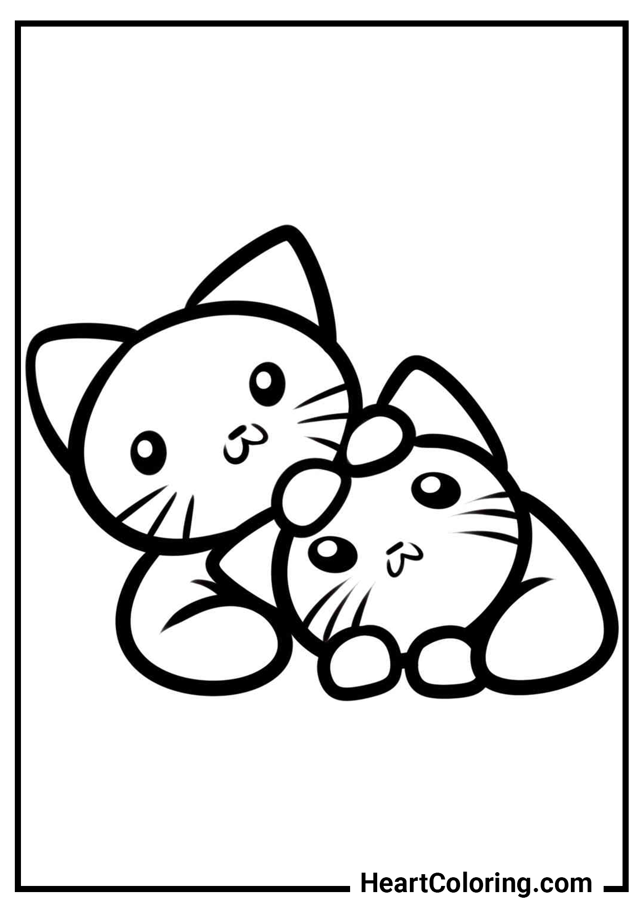 170+ Cute Cat Coloring Pages 28