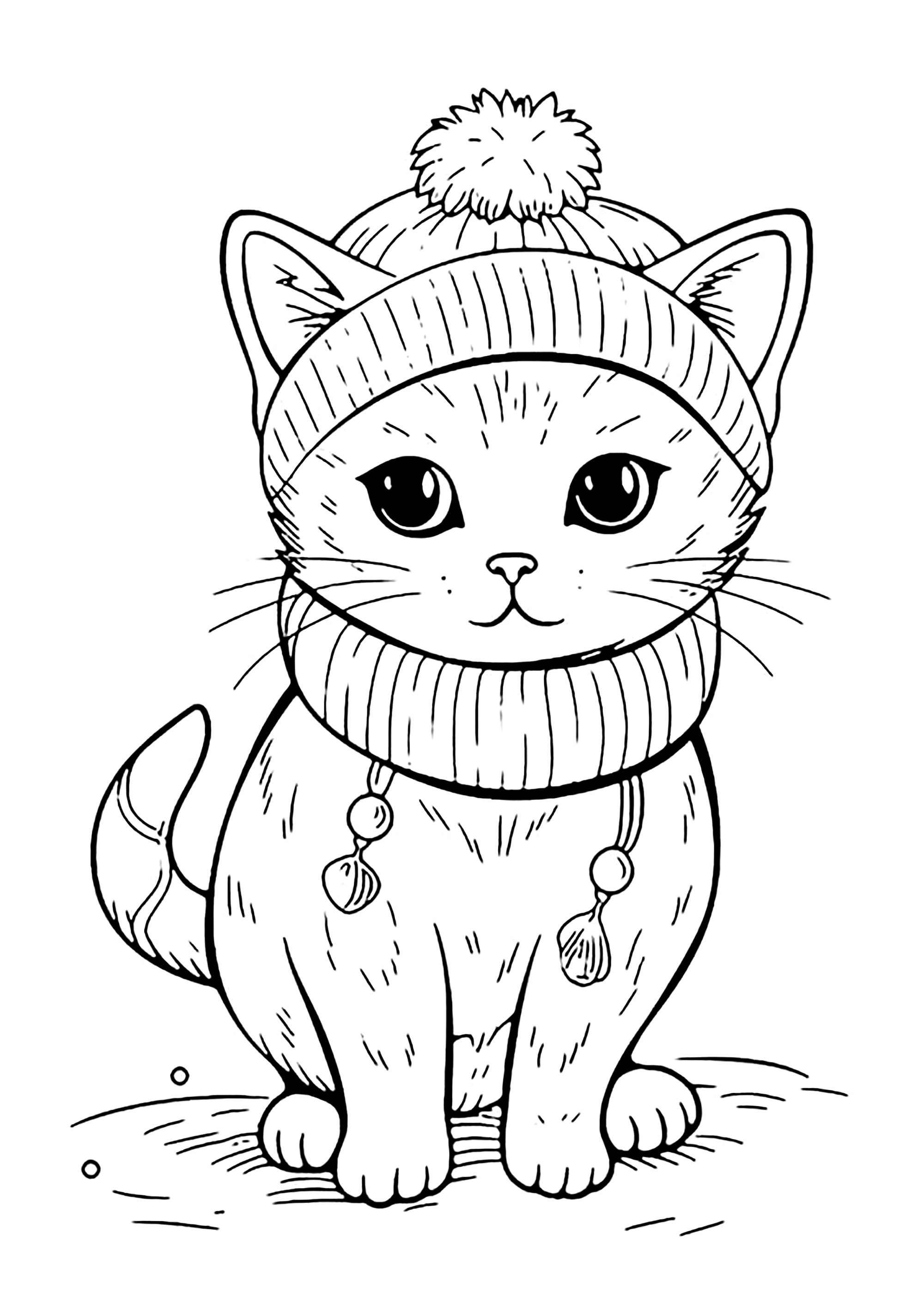 170+ Cute Cat Coloring Pages 3