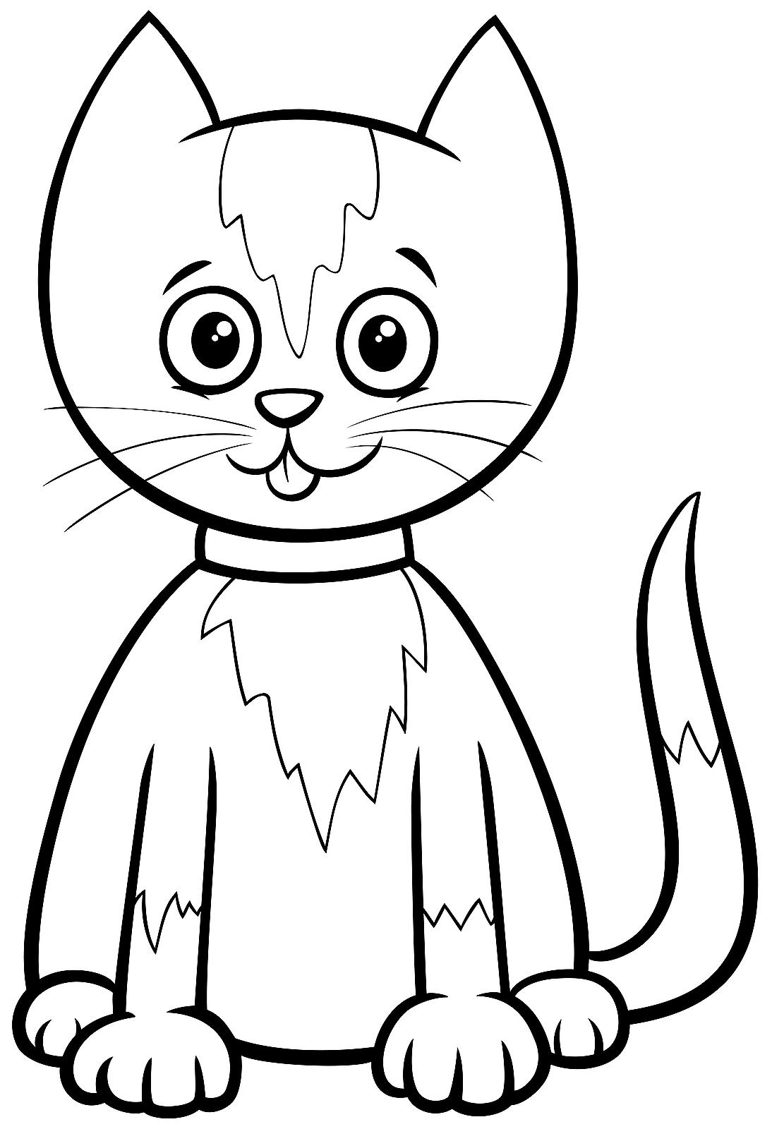 170+ Cute Cat Coloring Pages 32