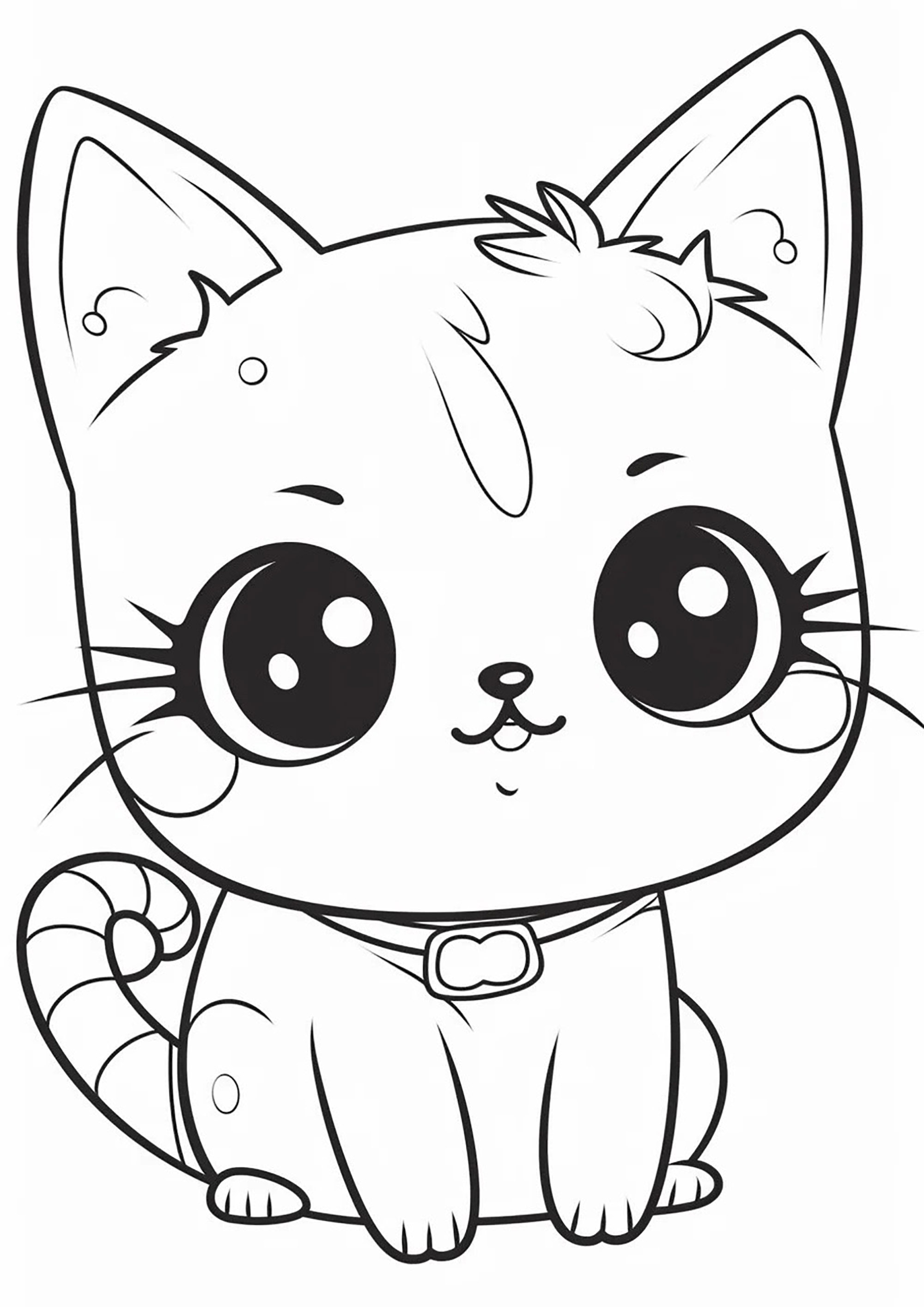 170+ Cute Cat Coloring Pages 4