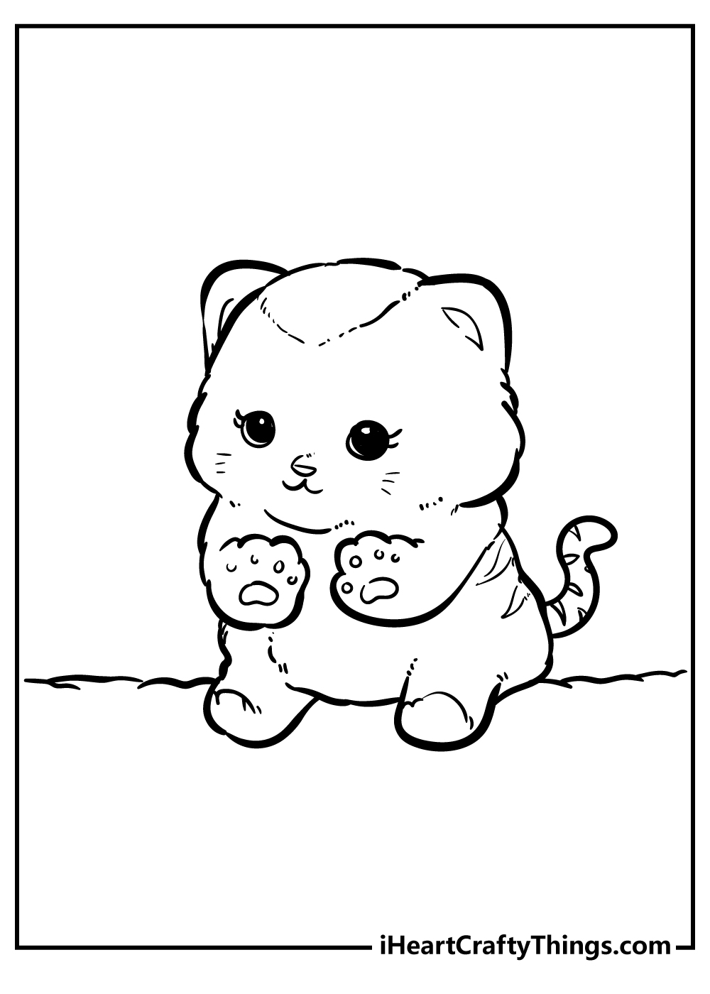 170+ Cute Cat Coloring Pages 40