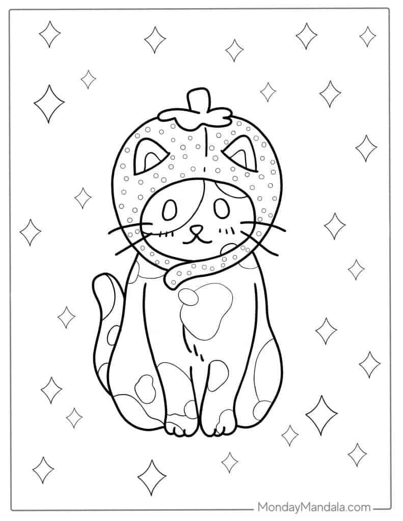 170+ Cute Cat Coloring Pages 65