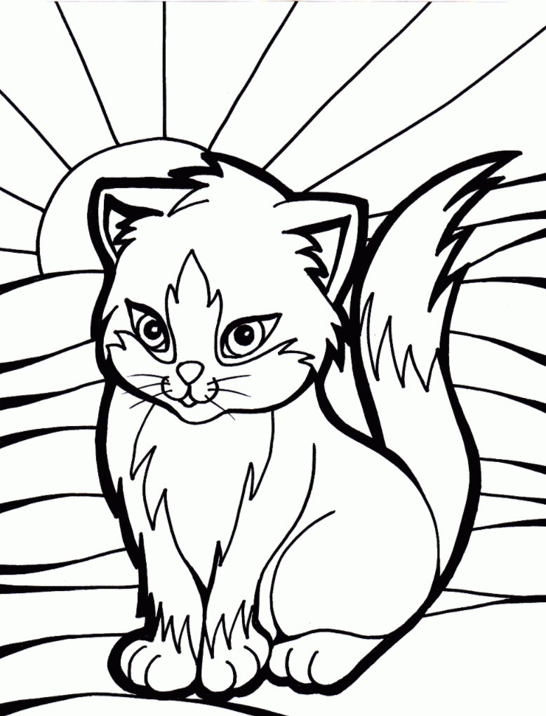 170+ Cute Cat Coloring Pages 68