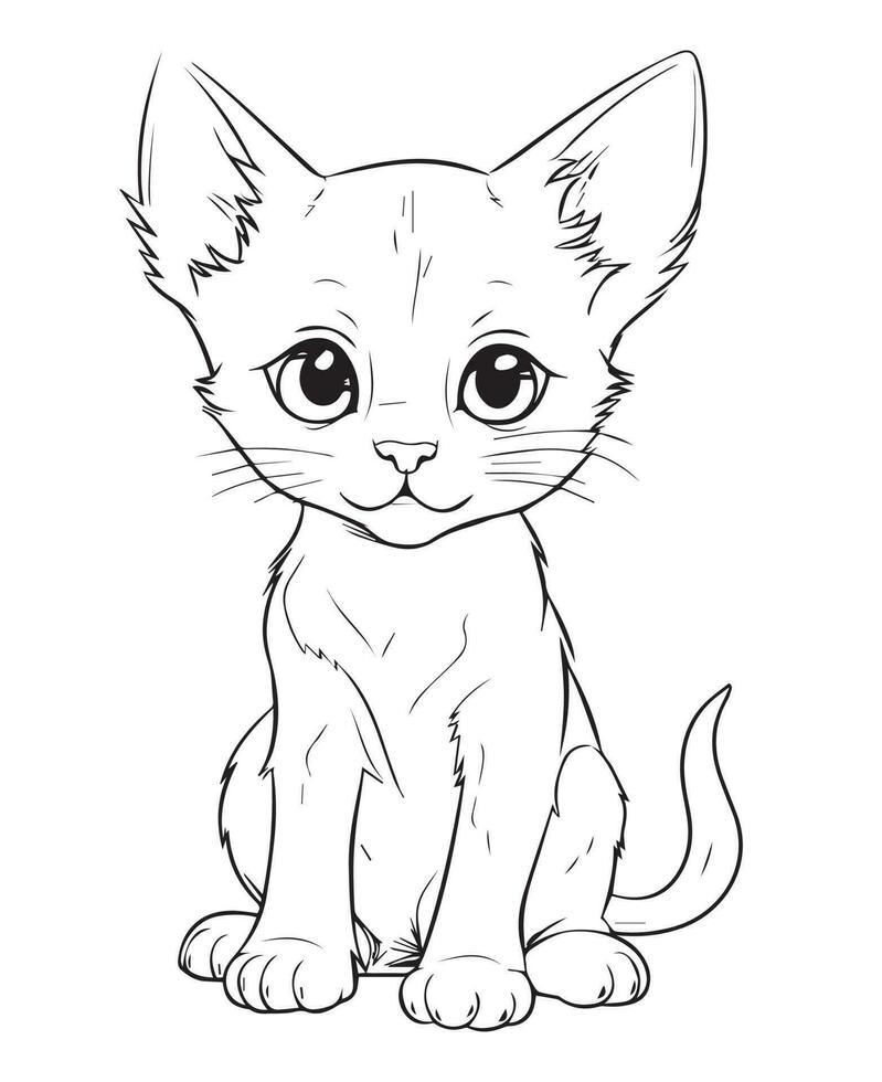 170+ Cute Cat Coloring Pages 71