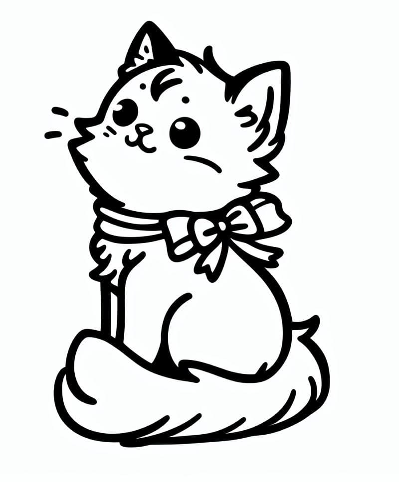 170+ Cute Cat Coloring Pages 72