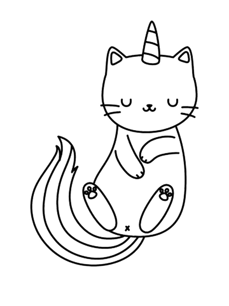 170+ Cute Cat Coloring Pages 79